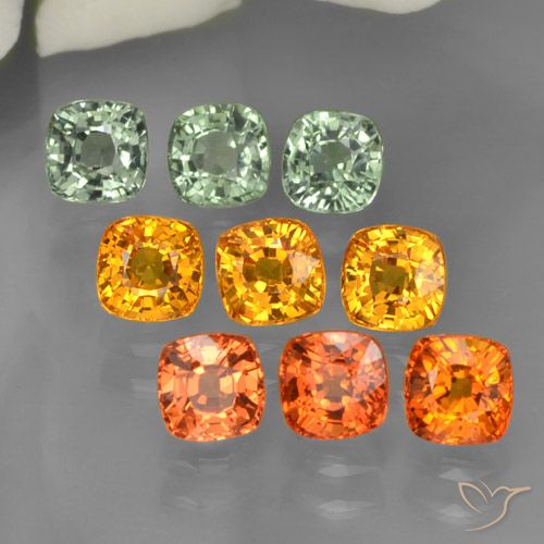 5,01 ct natürliche mehrfarbiger Saphir-Edelsteine, Kissenschliff, VVS-VS