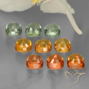 5,01 ct natürliche mehrfarbiger Saphir-Edelsteine, Kissenschliff, VVS-VS