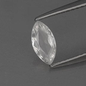 0,54 ctw natürlicher weißer Saphir, Marquise, VVS