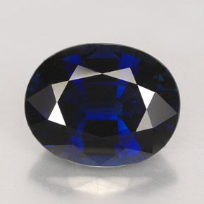 5,95 ctw natürlicher blauer Saphir, Oval Schliff, VVS
