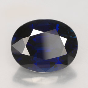 5,95 ctw natürlicher blauer Saphir, Oval Schliff, VVS