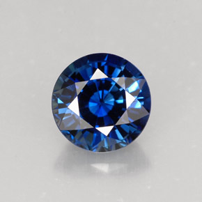1,59 ctw natürlicher blauer Saphir, Rundschliff, VVS-VS