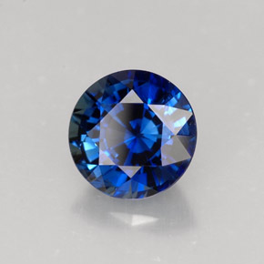 1,59 ctw natürlicher blauer Saphir, Rundschliff, VVS-VS