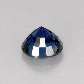 1,59 ctw natürlicher blauer Saphir, Rundschliff, VVS-VS