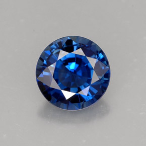 1,34 ctw natürlicher blauer Saphir, Rundschliff, VVS