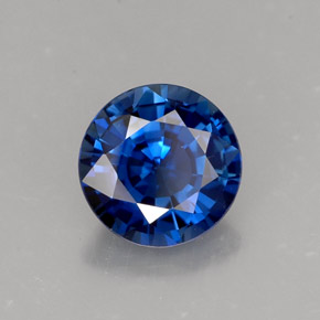 1,34 ctw natürlicher blauer Saphir, Rundschliff, VVS