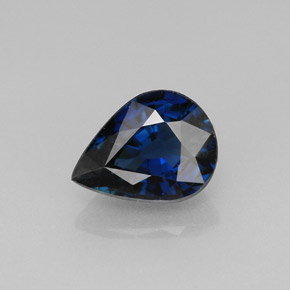 1,42 ctw natürlicher blauer Saphir, Birnenform, VVS