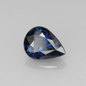 1,42 ctw natürlicher blauer Saphir, Birnenform, VVS