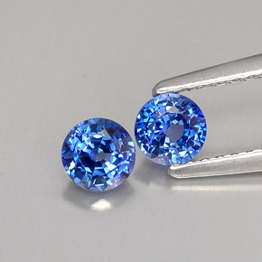  ct natürliche blauer Saphir-Edelsteine, Rundschliff, VVS