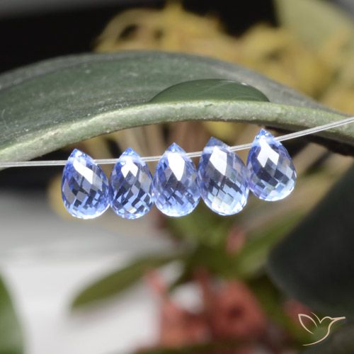 3.34ctw Natürlicher Pastellblau Saphir, Briolette, VVS-VS
