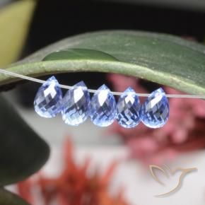 3.34 ct natürliche Pastellblau Saphir-Edelsteine, Briolette, VVS-VS