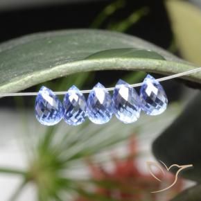 3.34 ct natürliche Pastellblau Saphir-Edelsteine, Briolette, VVS-VS