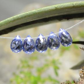 3,03 ct natürliche blauer Saphir-Edelsteine, Briolette, VVS-VS