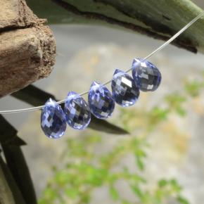 3,73 ct natürliche blauer Saphir-Edelsteine, Briolette, VVS-VS