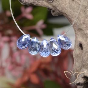 3.88 ct natürliche Pastellblau Saphir-Edelsteine, Briolette, VVS-VS