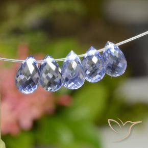 3.42 ct natürliche Intense Blue  Saphir-Edelsteine, Briolette, VVS-VS