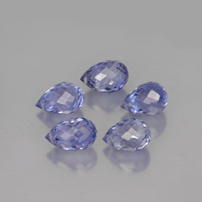 ct natürliche violetter Saphir-Edelsteine, Briolette, VVS-VS