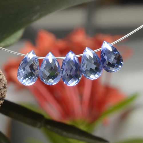 4,06 ct natürliche blauer Saphir-Edelsteine, Briolette, VVS-VS