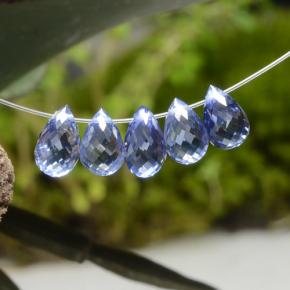 4,06 ct natürliche blauer Saphir-Edelsteine, Briolette, VVS-VS