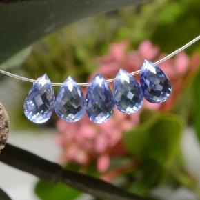 4,06 ct natürliche blauer Saphir-Edelsteine, Briolette, VVS-VS