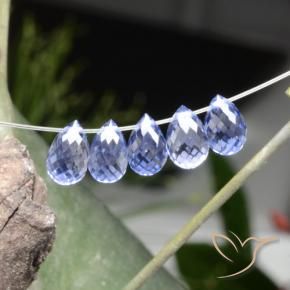 3.97 ct natürliche violett-blau Saphir-Edelsteine, Briolette, VVS-VS