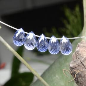 3.97 ct natürliche violett-blau Saphir-Edelsteine, Briolette, VVS-VS