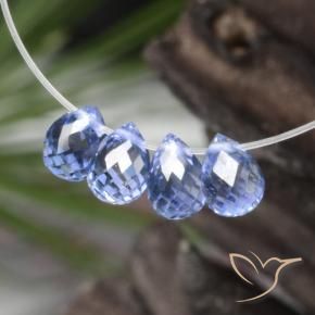 1.69 ct natürliche Pastellblau Saphir-Edelsteine, Briolette, VVS-VS