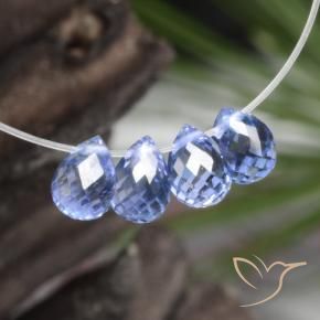 1.69 ct natürliche Pastellblau Saphir-Edelsteine, Briolette, VVS-VS