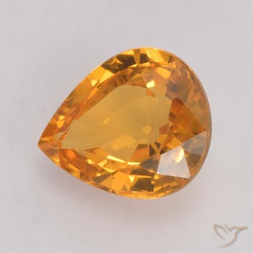 9,17 ctw natürlicher Dark Orange  Saphir, Birnenform, VS