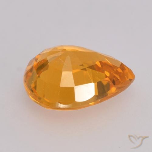 9,17 ctw natürlicher Dark Orange  Saphir, Birnenform, VS
