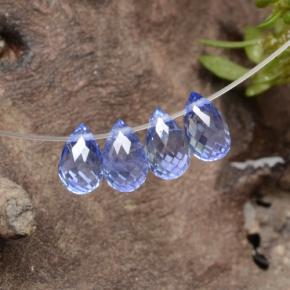 2,18 ct natürliche blauer Saphir-Edelsteine, Briolette, VVS-VS