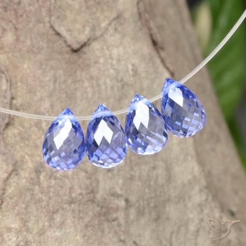 2.56 ct natürliche violett-blau Saphir-Edelsteine, Briolette, VS