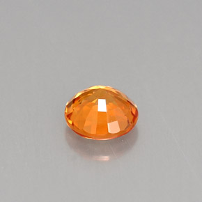 0,54 ctw natürlicher orangefarbener Saphir, Rundschliff, VS