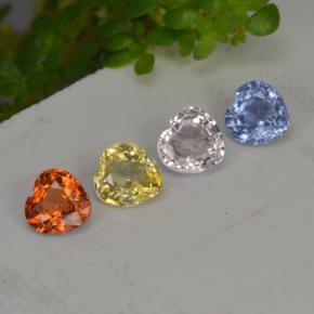 1,12 ct natürliche mehrfarbiger Saphir-Edelsteine, Herzform, VS