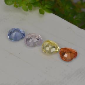 1,12 ct natürliche mehrfarbiger Saphir-Edelsteine, Herzform, VS