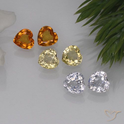 1,60 ct natürliche mehrfarbiger Saphir-Edelsteine, Herzform, VVS-VS