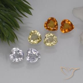 1,60 ct natürliche mehrfarbiger Saphir-Edelsteine, Herzform, VVS-VS