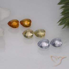 1,60 ct natürliche mehrfarbiger Saphir-Edelsteine, Herzform, VVS-VS