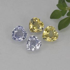 1,20 ct natürliche mehrfarbiger Saphir-Edelsteine, Herzform, VVS-VS