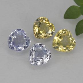 1,20 ct natürliche mehrfarbiger Saphir-Edelsteine, Herzform, VVS-VS