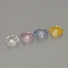 1,42 ct natürliche mehrfarbiger Saphir-Edelsteine, Herzform, VVS-VS