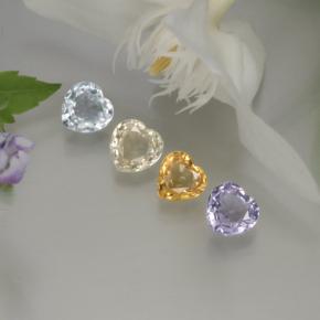 1,37 ct natürliche mehrfarbiger Saphir-Edelsteine, Herzform, VVS-VS