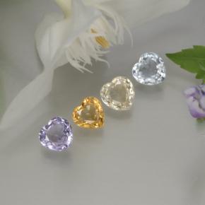 1,37 ct natürliche mehrfarbiger Saphir-Edelsteine, Herzform, VVS-VS