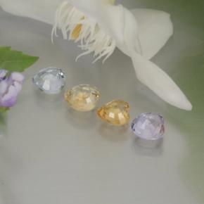1,37 ct natürliche mehrfarbiger Saphir-Edelsteine, Herzform, VVS-VS