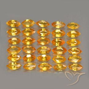 3.36 ct natürliche Tiefes Orange-Gold Saphir-Edelsteine, Marquise, VVS-VS
