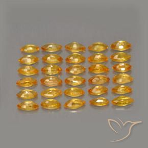 3.36 ct natürliche Tiefes Orange-Gold Saphir-Edelsteine, Marquise, VVS-VS