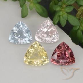 2,20 ct natürliche mehrfarbiger Saphir-Edelsteine, Trillion, VVS-VS