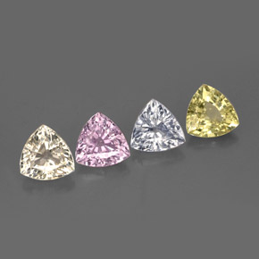 3,01 ct natürliche mehrfarbiger Saphir-Edelsteine, Trillion, VVS-VS
