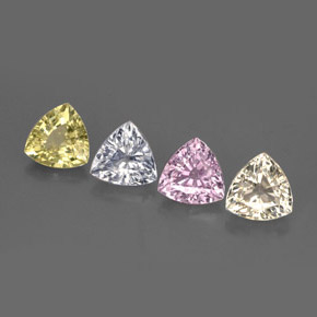 3,01 ct natürliche mehrfarbiger Saphir-Edelsteine, Trillion, VVS-VS