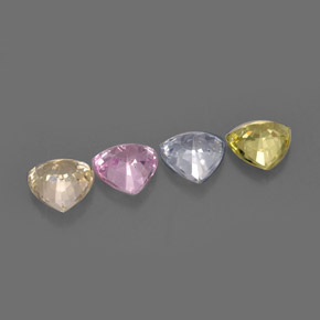 3,01 ct natürliche mehrfarbiger Saphir-Edelsteine, Trillion, VVS-VS